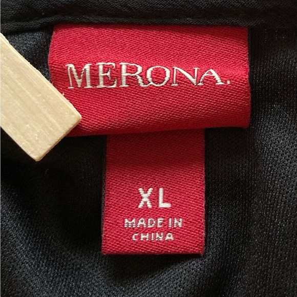 Merona Black Sheer Black Shift Midi Dress with Cap/Flutter Sleeves | Fully Lined - Picture 2 of 8